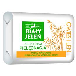 BIAŁY JELEŃ mydło kostka naturalne owies i len 100g-100010
