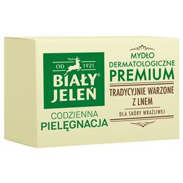 BIAŁY JELEŃ mydło kostka premium z lnem 100g-100012