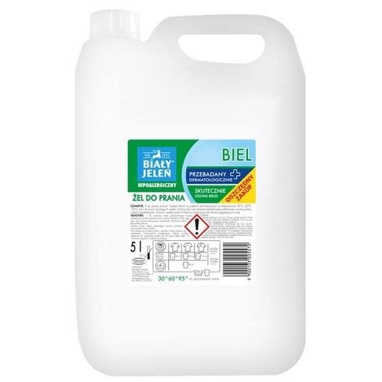 BIAŁY JELEŃ żel do prania biały 5l-104416