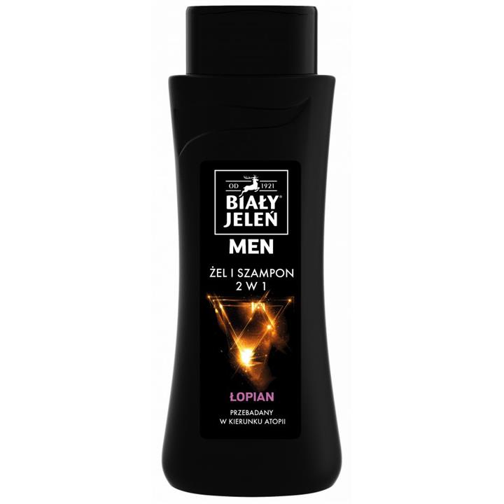 BIAŁY JELEŃ szampon i żel 2w1 łopian men 300ml-100039