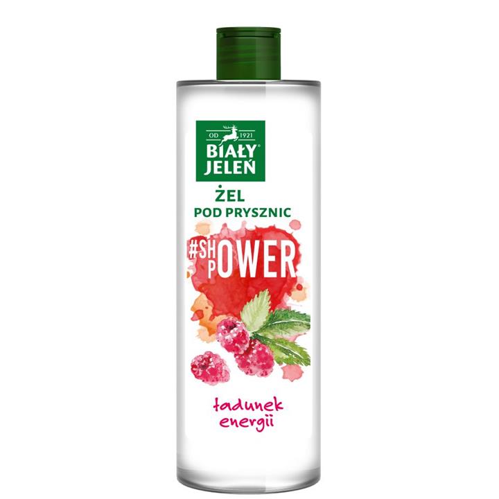 BIAŁY JELEŃ żel pod prysznic malina 400ml-100053