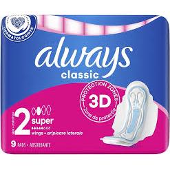 Podpaski Always Klasyczna Maxi a 9 ze skrzydełkami-104382