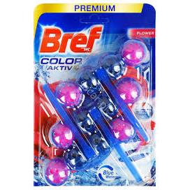 Kostka WC BREF BLUE AKTIV koszyk 3x50g Flowers-104395