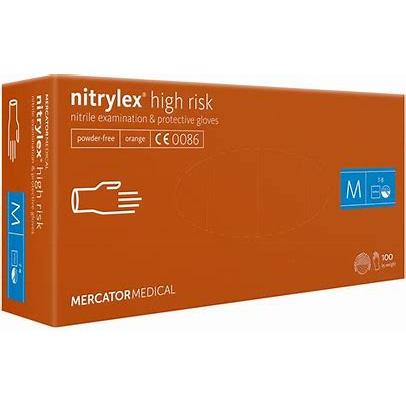 Rękawiczki nitrylex [100] high risk M-100575