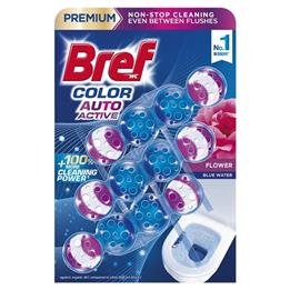 Kostka WC BREF BLUE AKTIV koszyk 3x50g FLOWERS BARWIACE!!!-104488